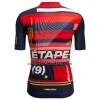 Completo Maglia + Pantaloncino con bretelle 2022 Tour de France Manica Corta Aigle-Chatel Rosso Blu